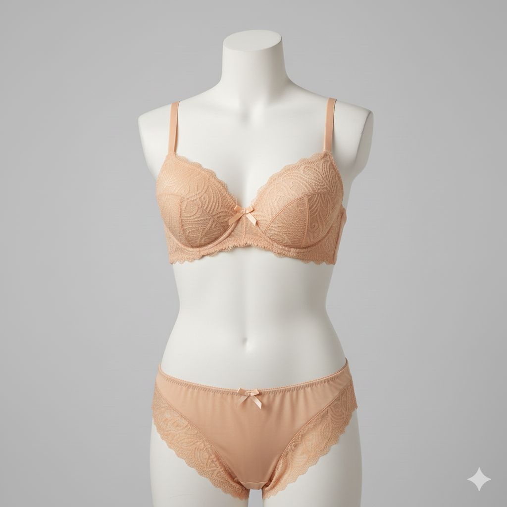 Midnight Bloom – Lace Bra & Panty Set