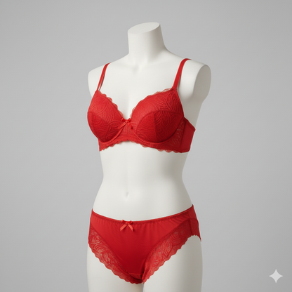 Midnight Bloom – Lace Bra & Panty Set